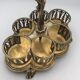 Servitor tray for glass in gilded metal, goldsmith christofle 19th century
