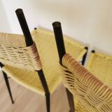 Set of 4 vintage dine chairs made in italy in the 1970s / mid century outdo