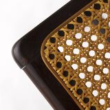 Chaise pliante en teck et rotin, Allemagne années 1970