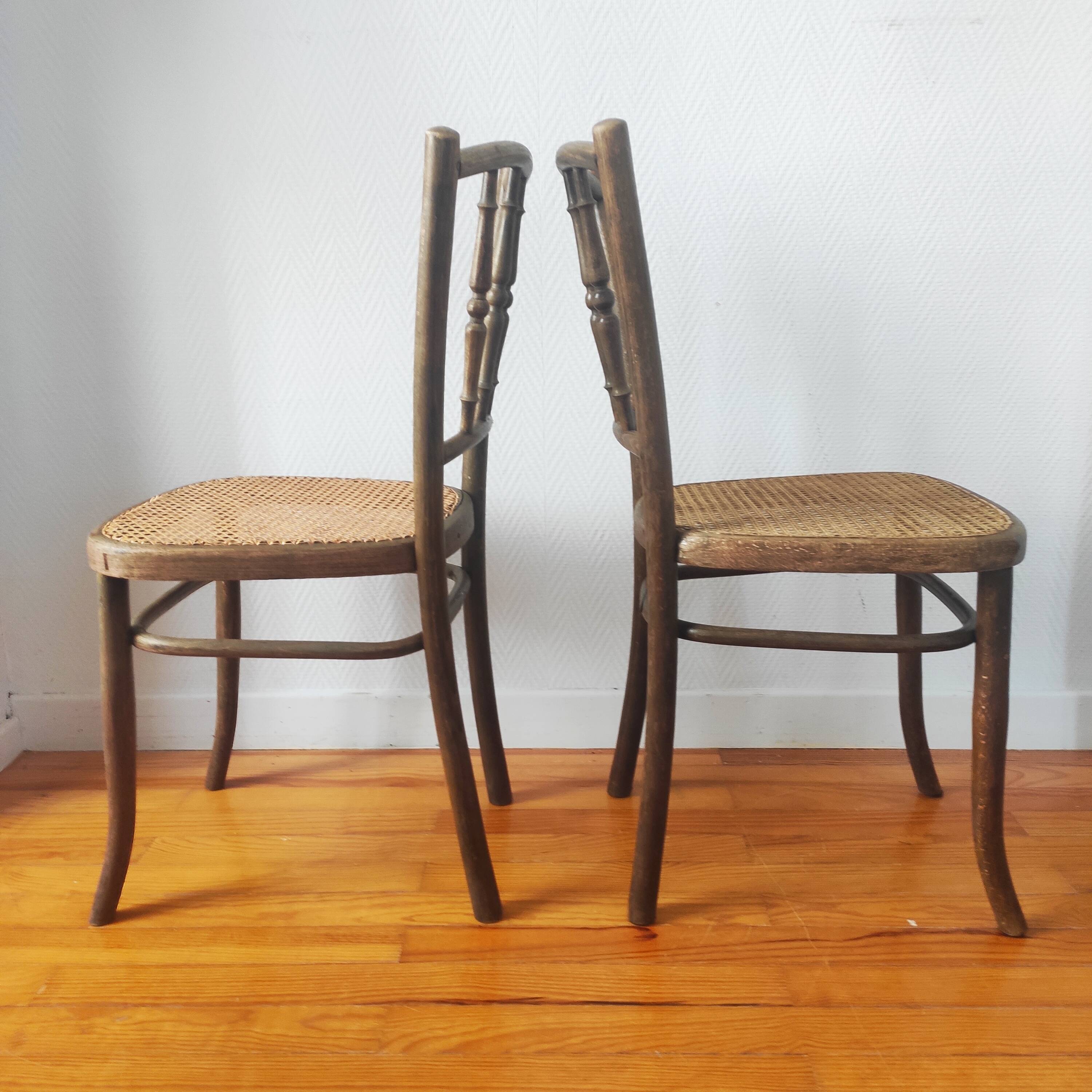 Pair of antique Josef Hofmann chairs