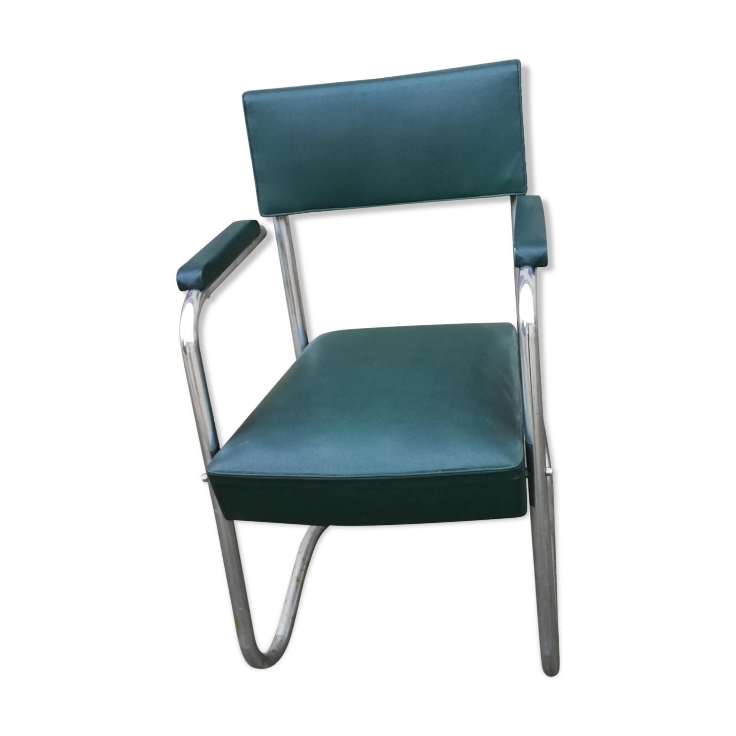Office armchair year 50 skai green