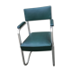 Fauteuil de bureau année 50 skai vert