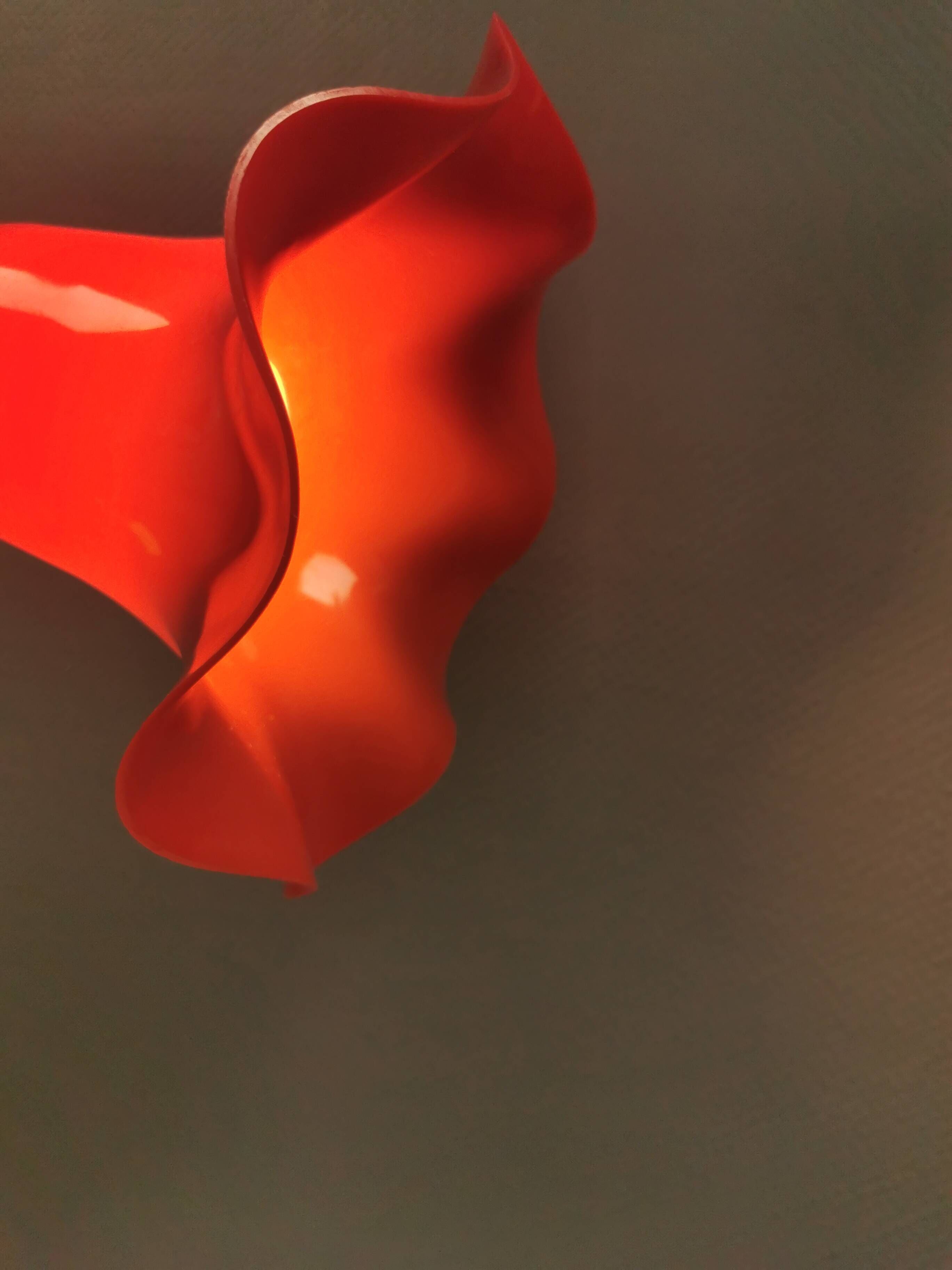 Red vintage hanging lamp made from ABC plastic. Denmark 1980s