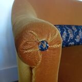 Mustard velvet 2-seater toad sofa