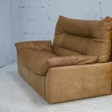 Sofa by Michel Ducaroy, leather, 1978. Model Dianthus. Edited by Ligne Roset.