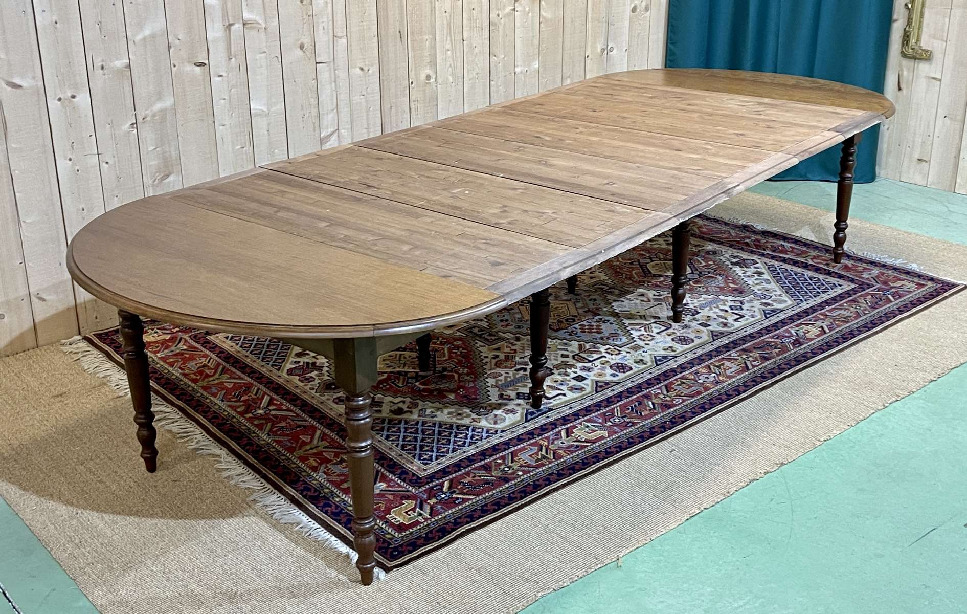 Louis Philippe style 8-foot mahogany table, beautifully made in the 1970s