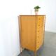 Mid-Century hoge gebogen ladekast met 6 lades