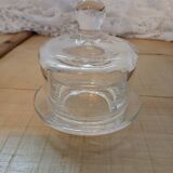 Individual glass butter dish