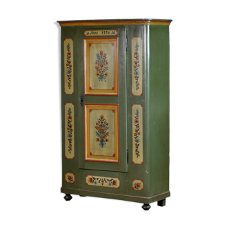 Antique German Hand Painted Cabinet, 1876
