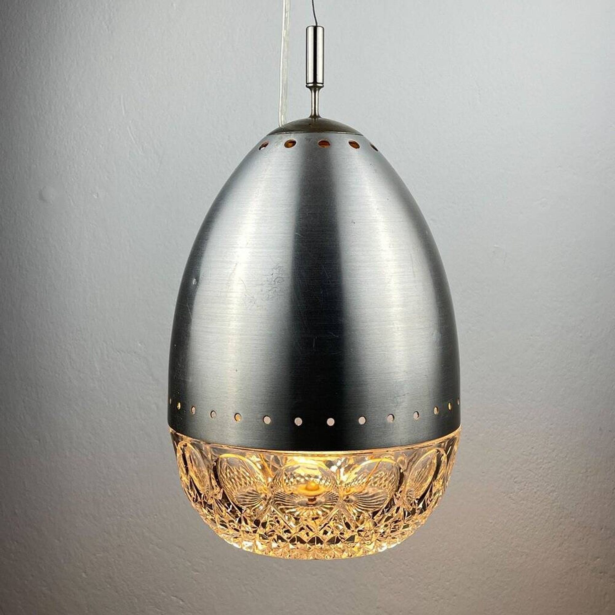 Modern Italian glass pendant from the mid-century, 1960s.
