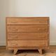 Commode vintage en chêne brut (rénovée)