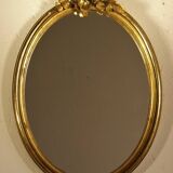 Oval gilded wood mirror 45 x 34