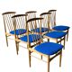 Set of 6 Scandinavian dining chairs, 1960s