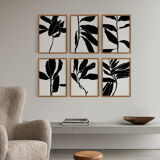 Set of 6 giclee prints. Botanical series