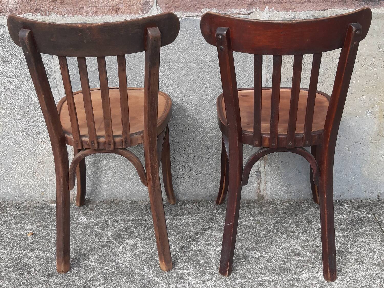 Baumann bistro chairs, 1950s. (Set of 2)
