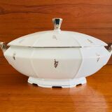 Art Deco soup tureen by Victoria China Czechoslovakia, 1920s