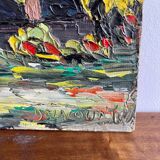 Oil on wood signed Delacourt