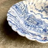 English earthenware bowl MYOTT Royal Mail white and blue