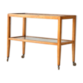 Vintage wooden and glass serving trolley