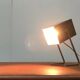 Mid-century German cube table lamp by Kaiser Idell Leuchten.