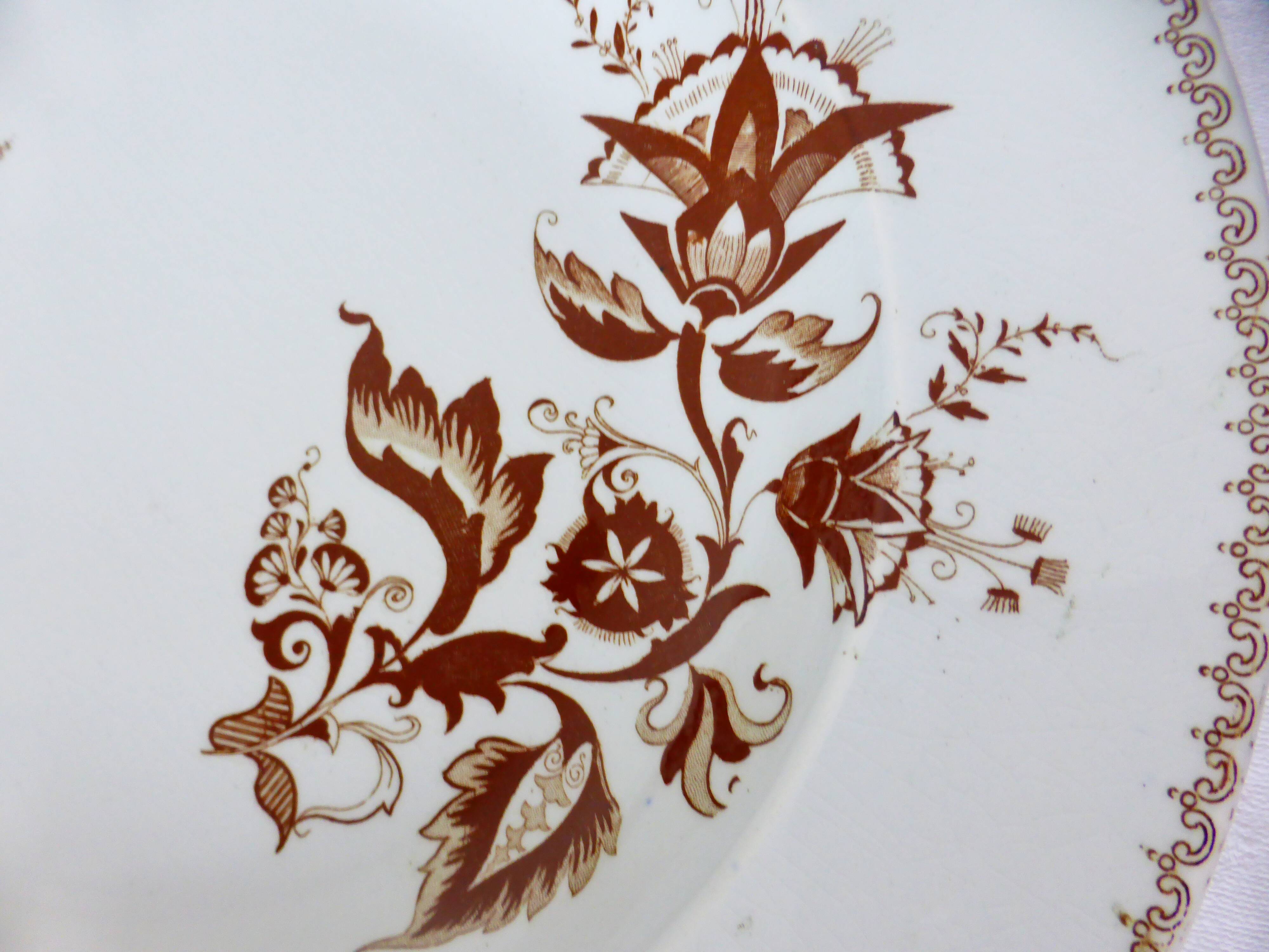 3 deep plates from Sarreguemines, Danish model 210427.