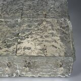 1960s 1970s Ice Glass Flush Mount Plafoniere by Kalmar Franken KG Austria