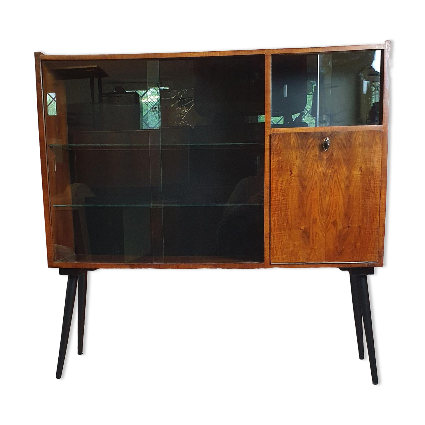 PRL display case on high legs after renovation