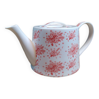 Jameson & Tailor white and red floral pattern teapot