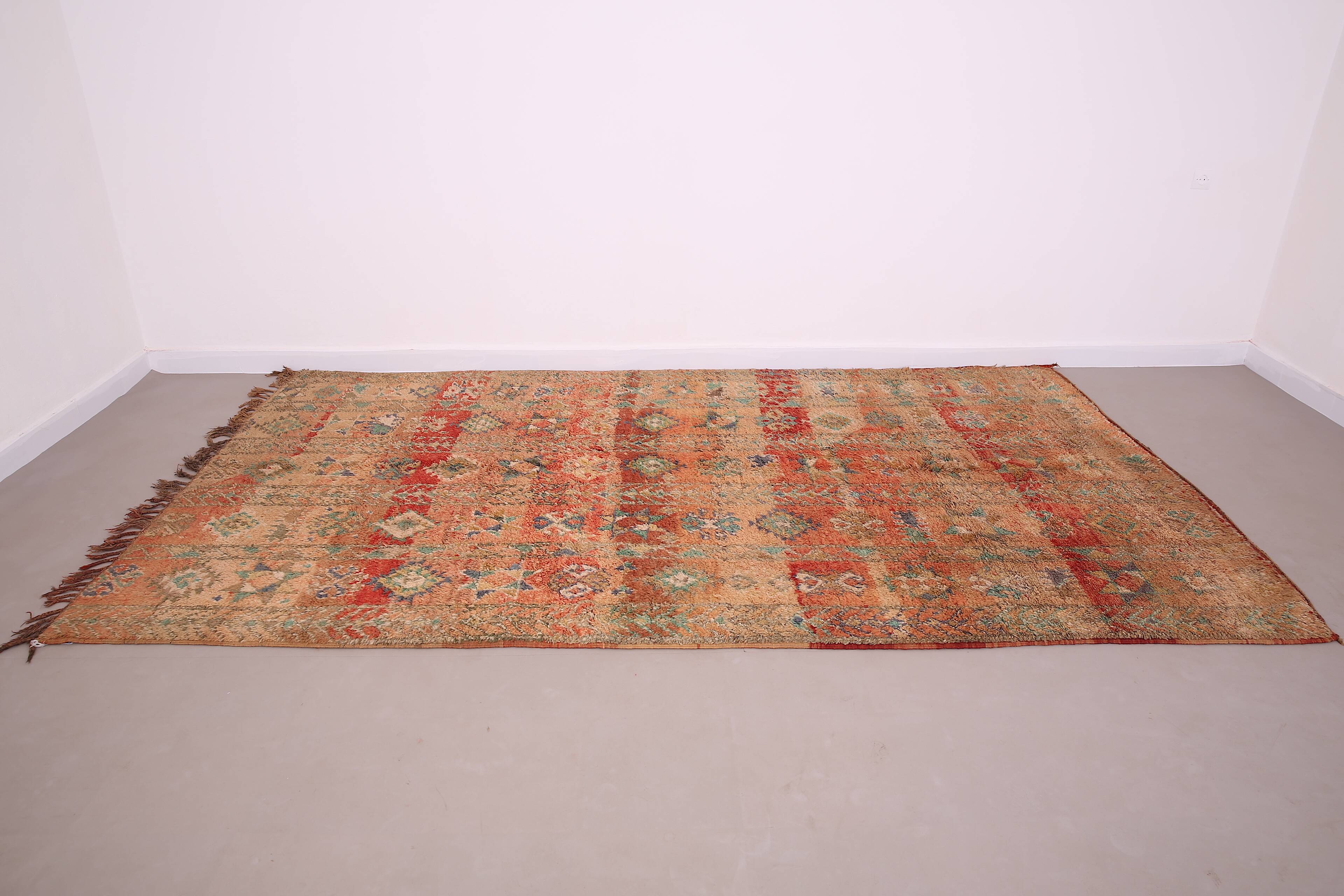 Vintage Moroccan Boujaad Rug 198 CM X 342 CM