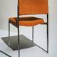 Chaise vintage design, structure tubulaire chromée, années 1960-1970