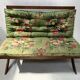 Solid oak terrace bench from the 70s