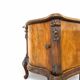 serpentine nightstands in walnut Art Deco