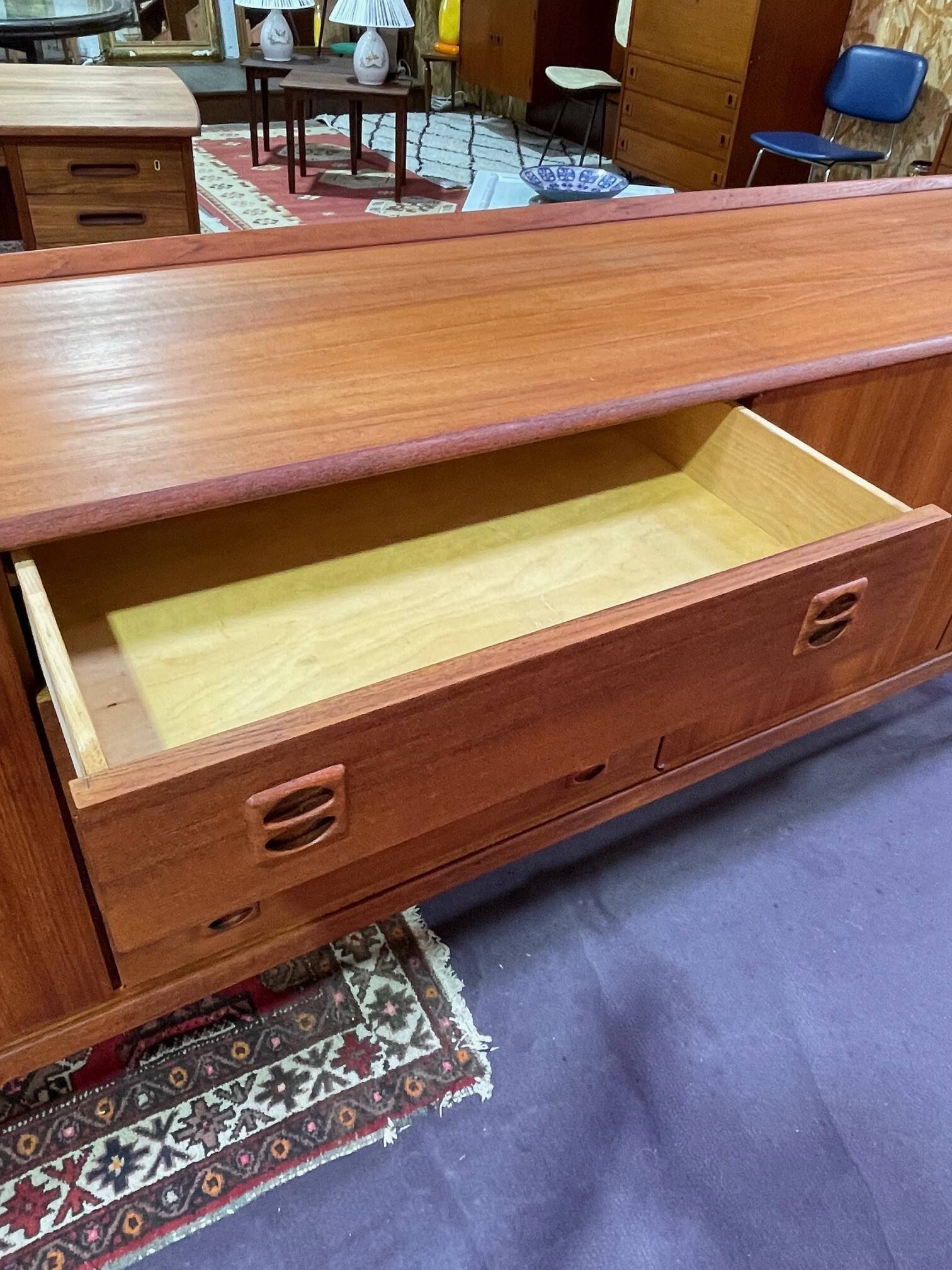 Vintage teak sideboard Scandinavian design 1960s