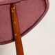 Vintage mid-20th century purple plum velvet heart-shaped chair.