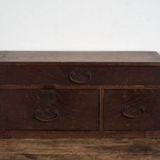 Small antique Japanese desk cabinet with three drawers – Meiji / Taishō period (c. 1890-1926)