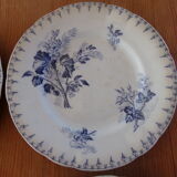 4 dessert plates U&C Sarreguemines, Flore model