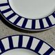 Set of 2 blue striped plates Ceramica Quadrifoglio Italy