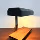 Teak and grey lacquered metal desk lamp, 1950s.