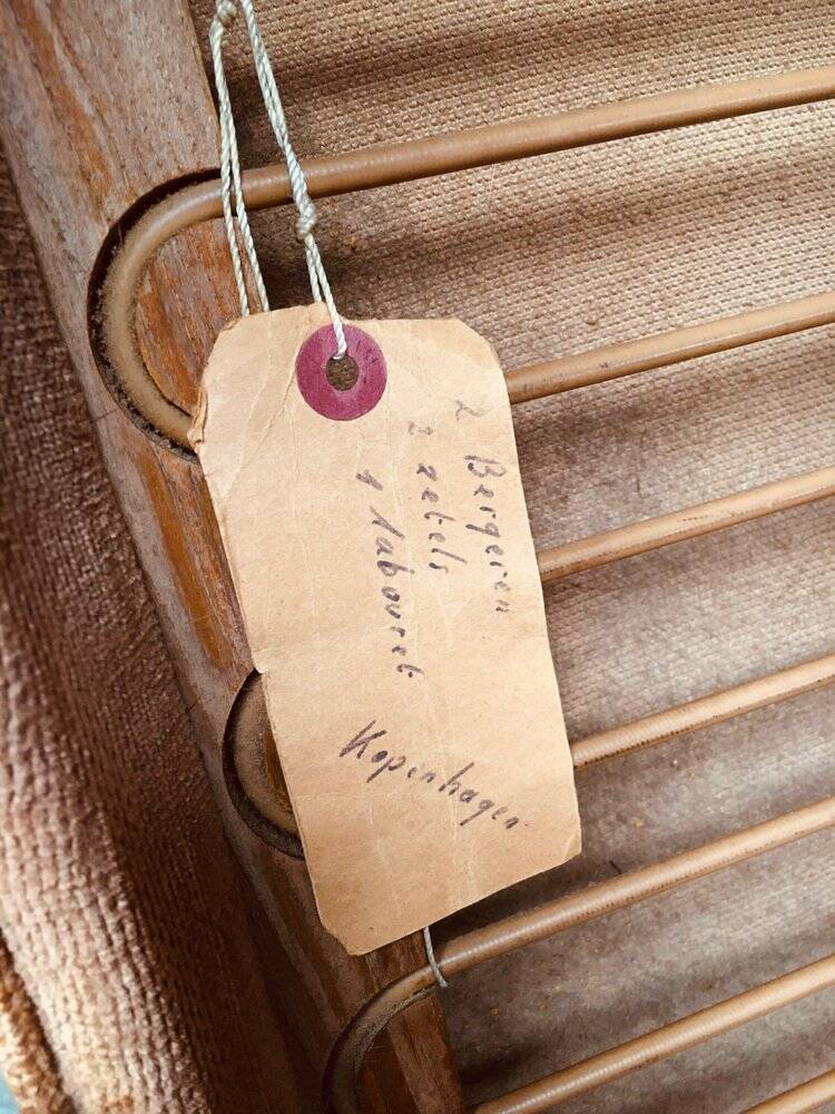 Set of Mid-Century Scandinavian Wingback Armchairs, Denmark, 1960s