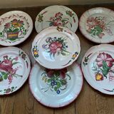 Assiettes fleurs anciennes