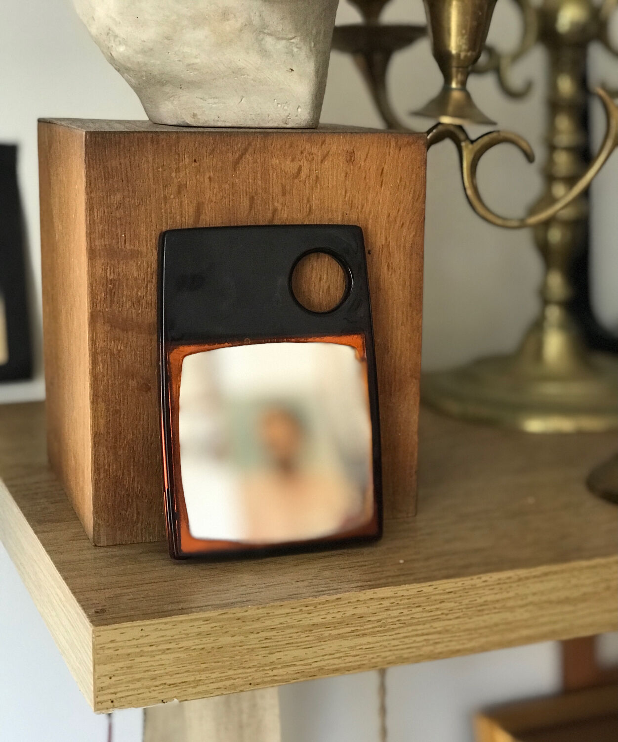 Travel barber mirror