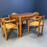 CJ Rosengaarden pine wood dining set - set of 5 - 1970s