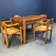 CJ Rosengaarden pine wood dining set - set of 5 - 1970s