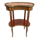 Kidney table in mahogany, brocatelle marble, Louis XV Transition, 19th century.