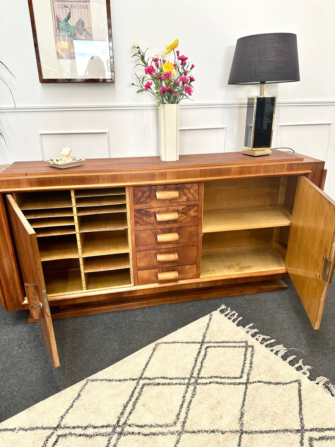 Art Deco walnut sideboard