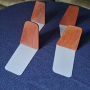 Set of 4 mid century teak bookends, Kai Kristiansen attr., Denmark 1960s