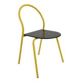 Chaise jaune "Il Bottone" par Paolo Parigi pour Heron Parigi, 1980