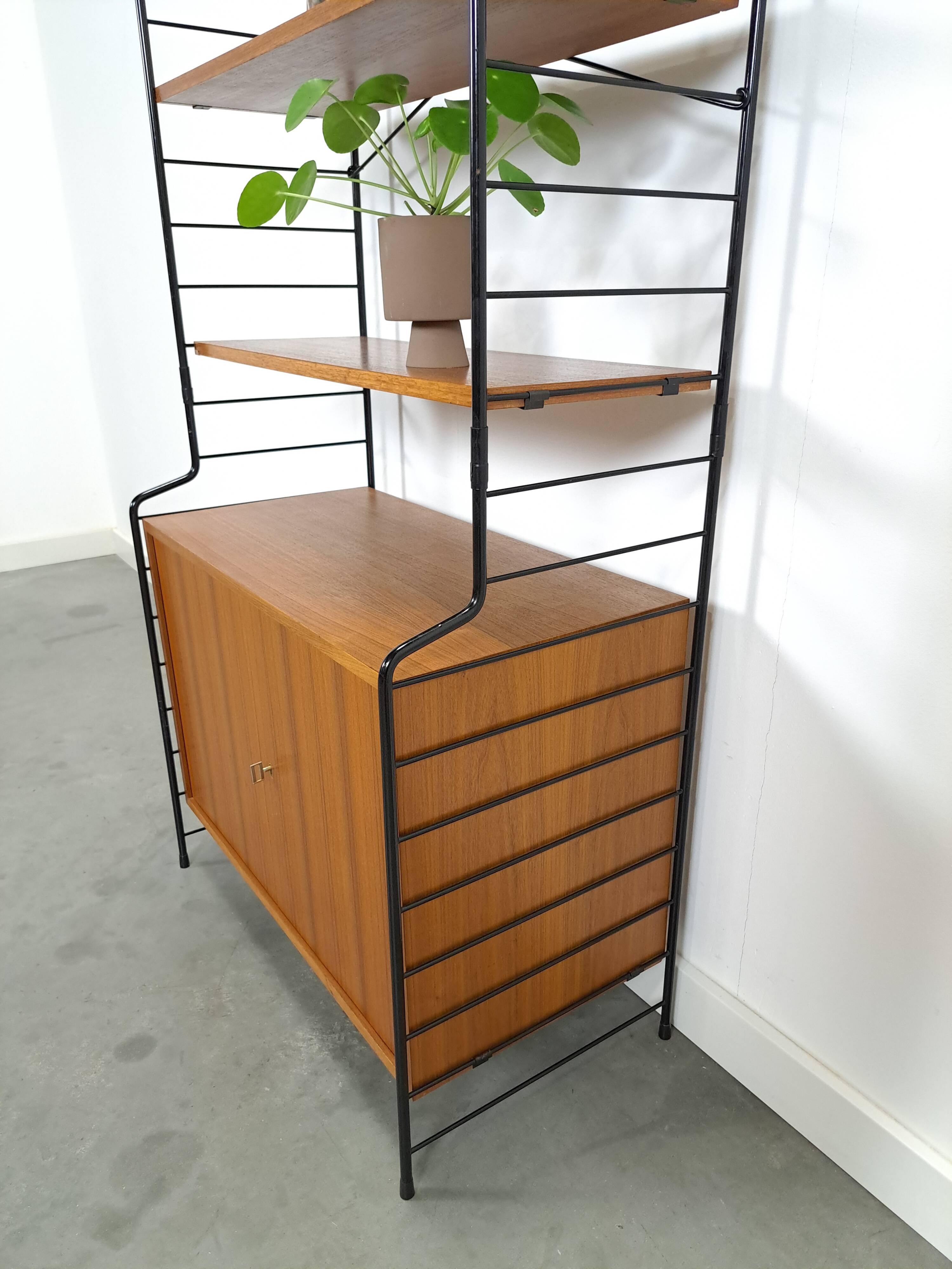 WHB teak design modulaire kast met drie planken