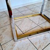 chrome and brass dining table from the 70s