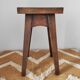 Vintage solid oak stool